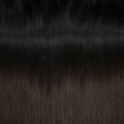 Clip-in Ponytail Made of real hair O1.2/2.0 Black Brown Ombre 50 cm