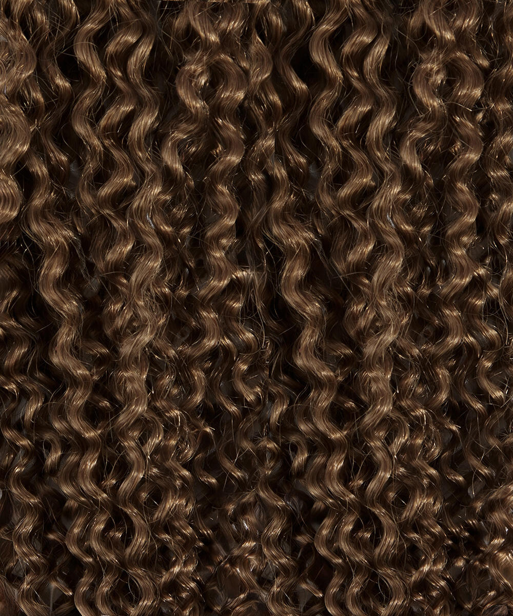 Premium Keratin Extensions Spiral Curls 20 pieces 2.0 Dark Brown 60 cm