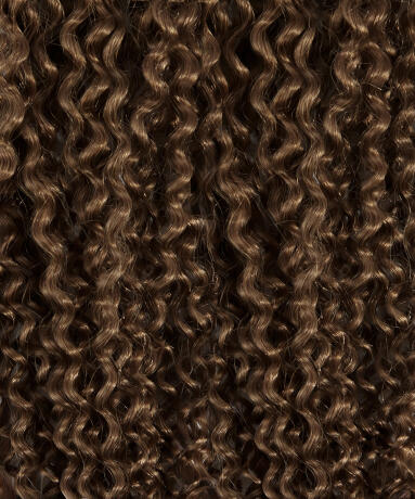 Premium Keratin Extensions Spiral Curls 20 pieces 5.0 Brown 60 cm