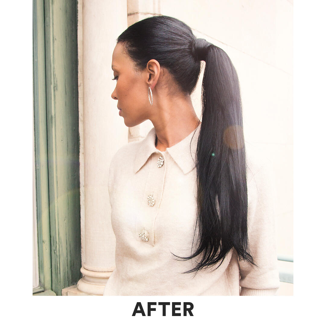 Resultatsbild på hur en black sleek ponytail kan se ut 