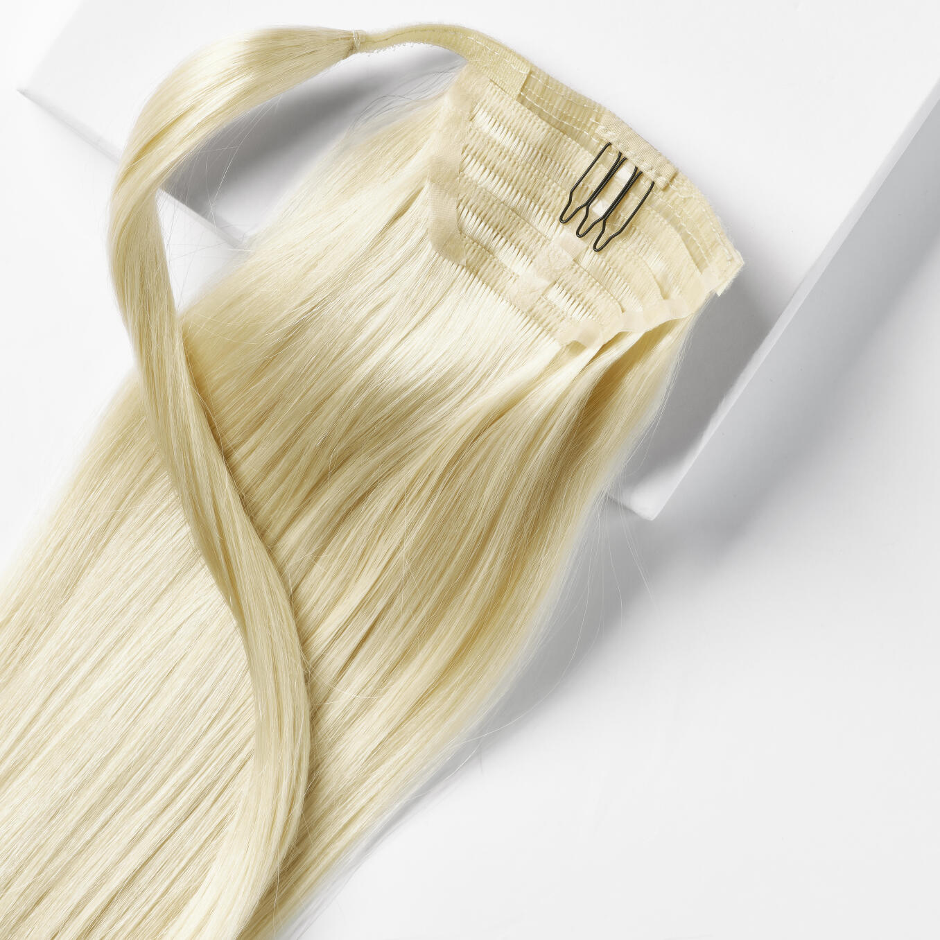 Sleek Clip-in Ponytail Ponytail made of real hair 10.10 Platinum Blonde 30 cm