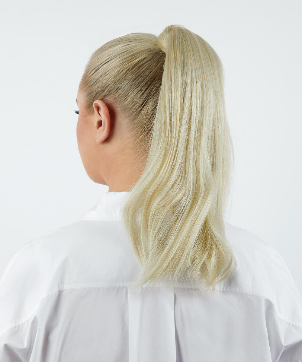 Sleek Clip-in Ponytail Ponytail made of real hair 10.10 Platinum Blonde 40 cm