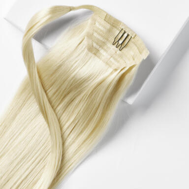 Sleek Clip-in Ponytail Made of real hair 10.10 Platinum Blonde 50 cm