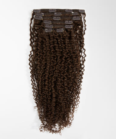Clip-on set Spiral Curls 7 pieces 2.0 Dark Brown 60 cm