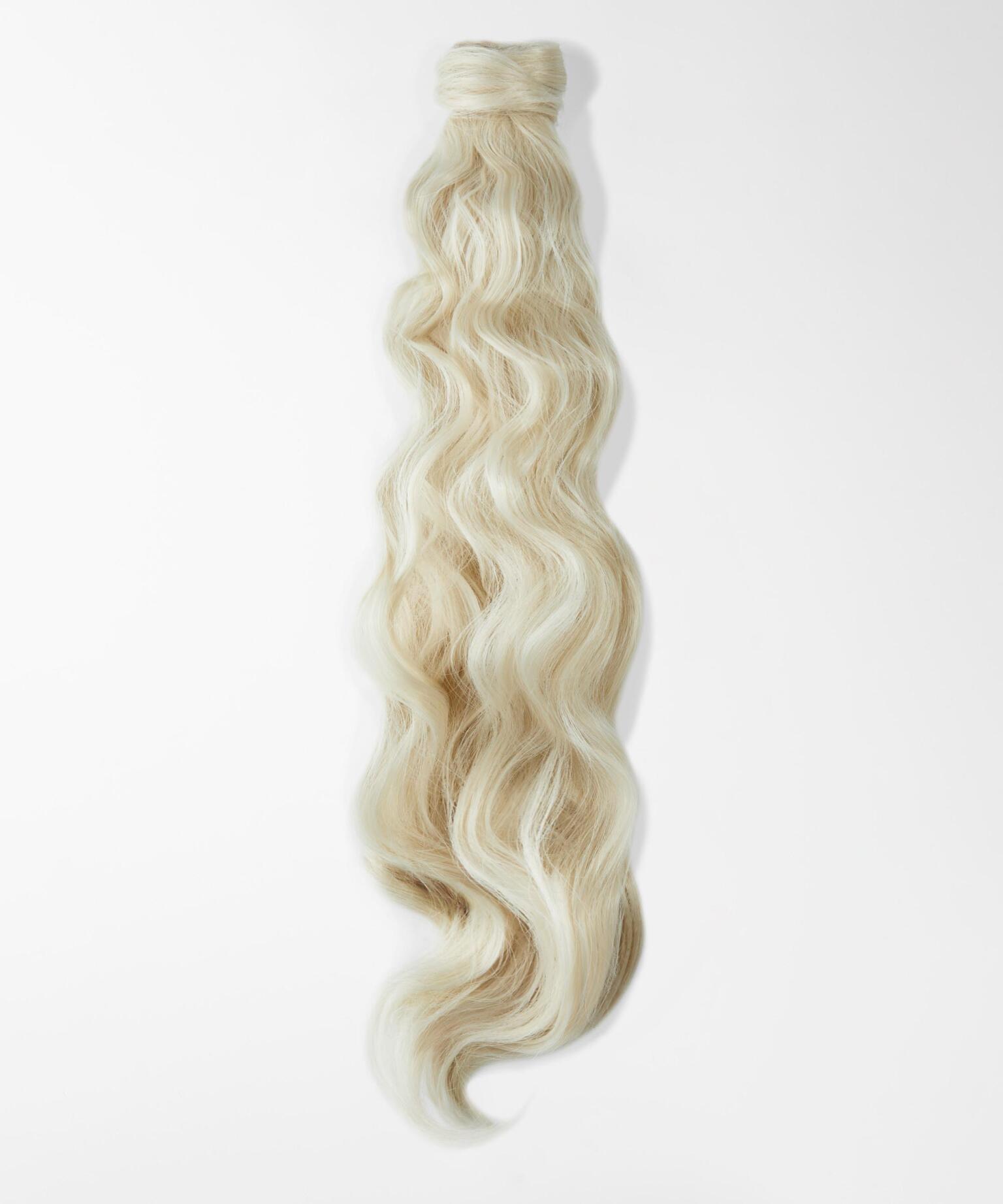 Fibre Clip-in Ponytail Beach Wave, Veganskt hår  10.10 Platinum Blonde 40 cm