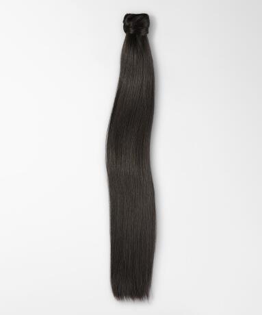 Fibre Clip-in Ponytail Aus veganem Haar hergestellt 1.2 Black Brown 40 cm