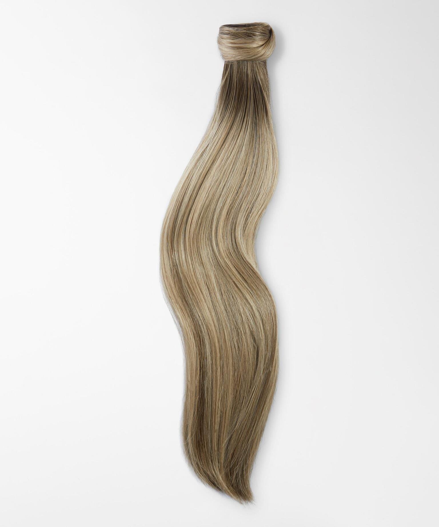 Fibre Clip-in Ponytail Made of vegan hair B2.6/10.7 Dark Ashy Blonde Balayage 40 cm