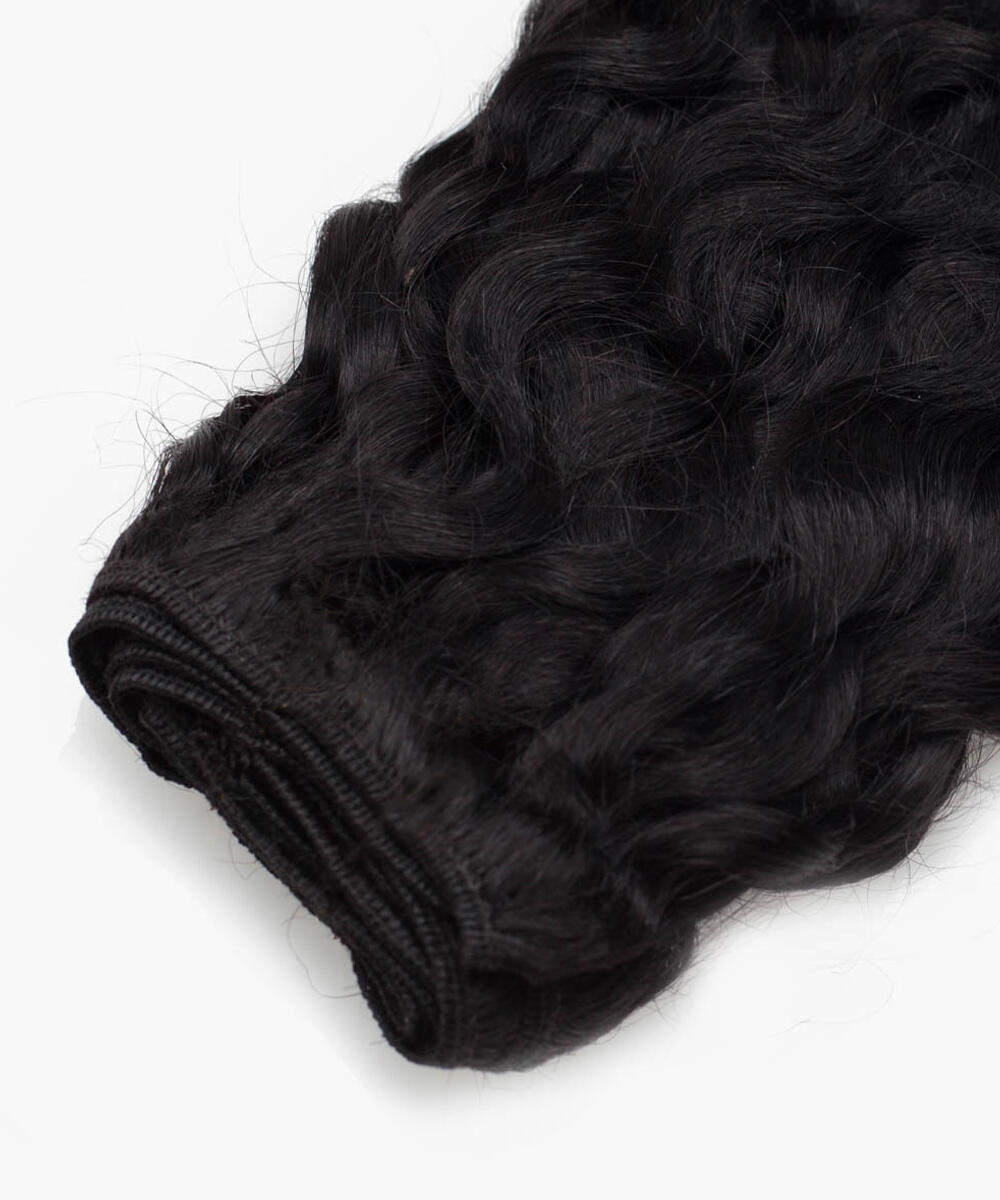 Hair Weft Bouncy Curls 1.0 Black 40 cm