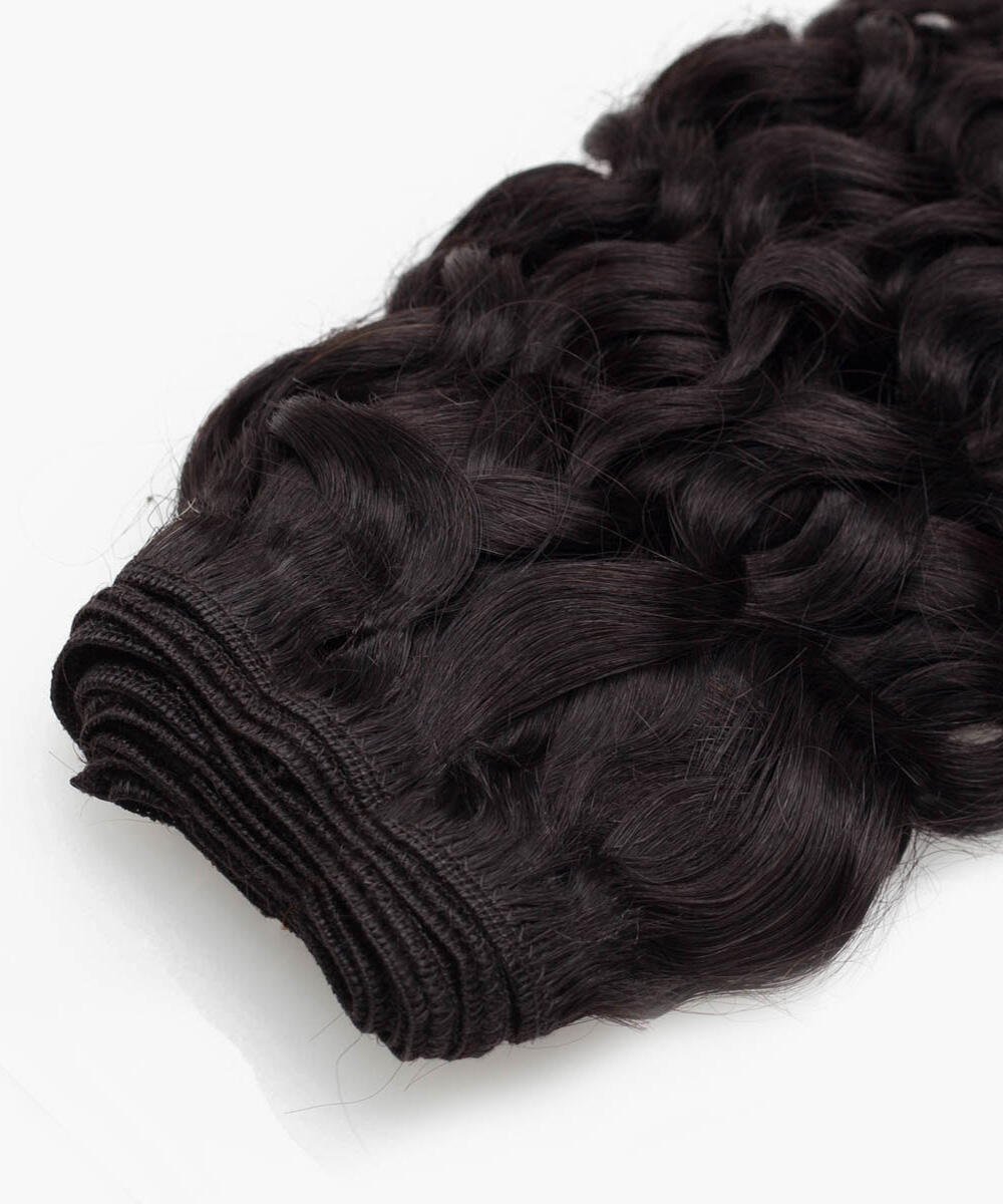 Hair Weft Bouncy Curls 1.2 Black Brown 40 cm