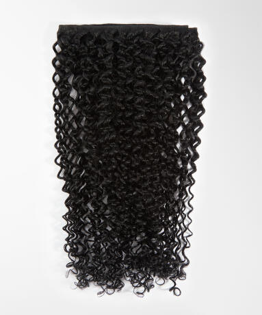 Hair Weft Bouncy Curls 1.0 Black 60 cm