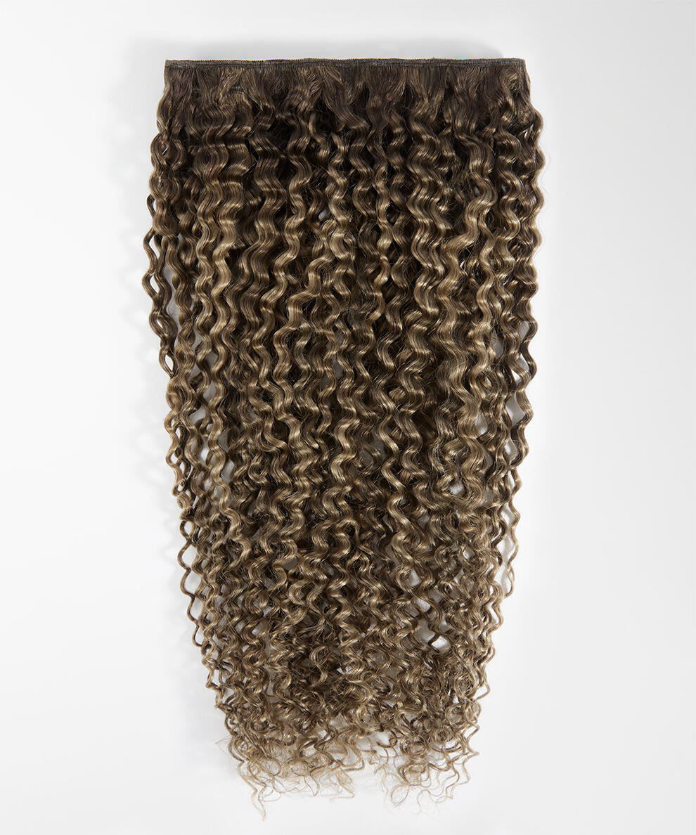 Hair Weft Bouncy Curls B2.3/5.0 Hazelnut Caramel Balayage 60 cm