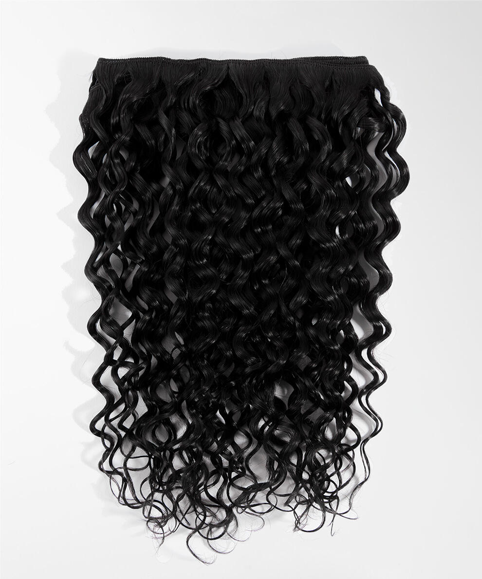 Hair Weft Bouncy Curls 1.0 Black 40 cm