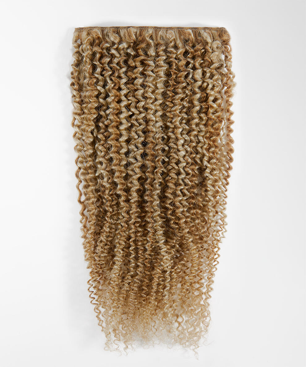 Hair Weft Spiral Curls M5.2/8.6 Caramel Bronde Highlights 60 cm