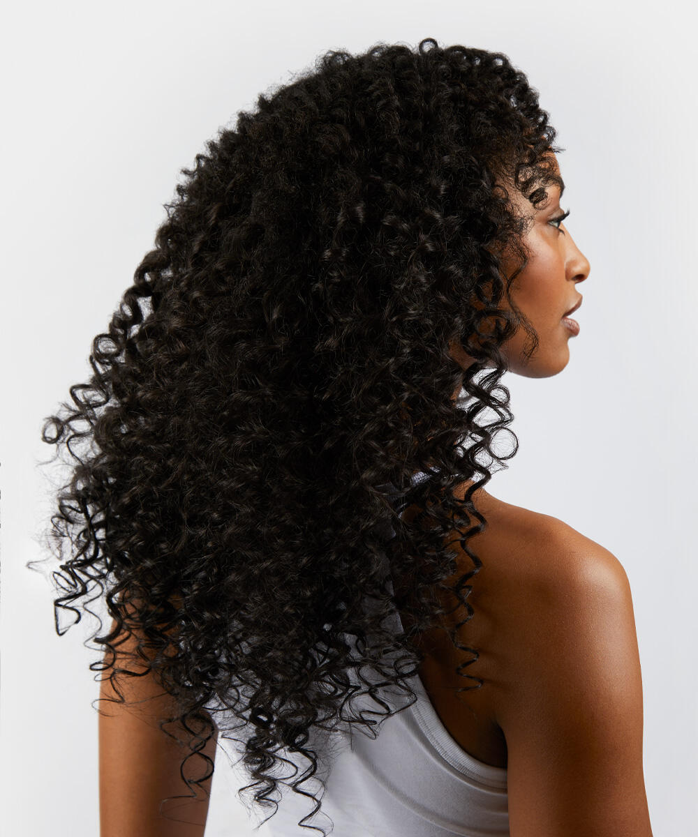 Hair Weft Spiral Curls 1.2 Black Brown 60 cm