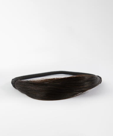 Hair-covered Hair Tie 1.2 Black Brown