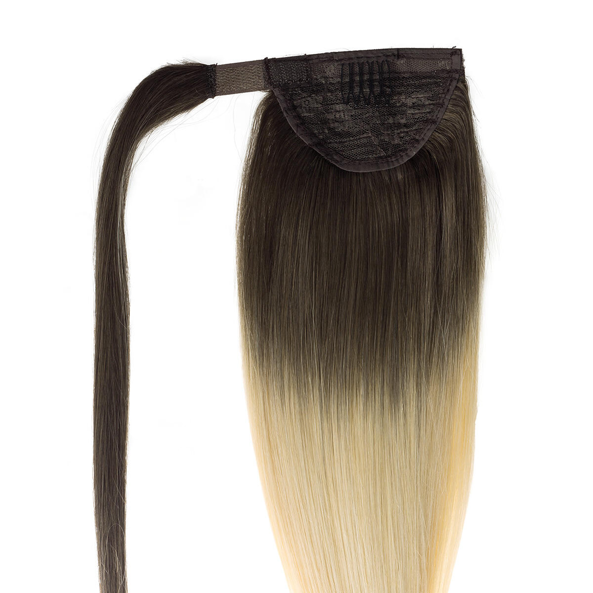 Rapunzel Clip In Ponytail O2 6 8 0 Dark Ash Blond Ombre 50 Cm