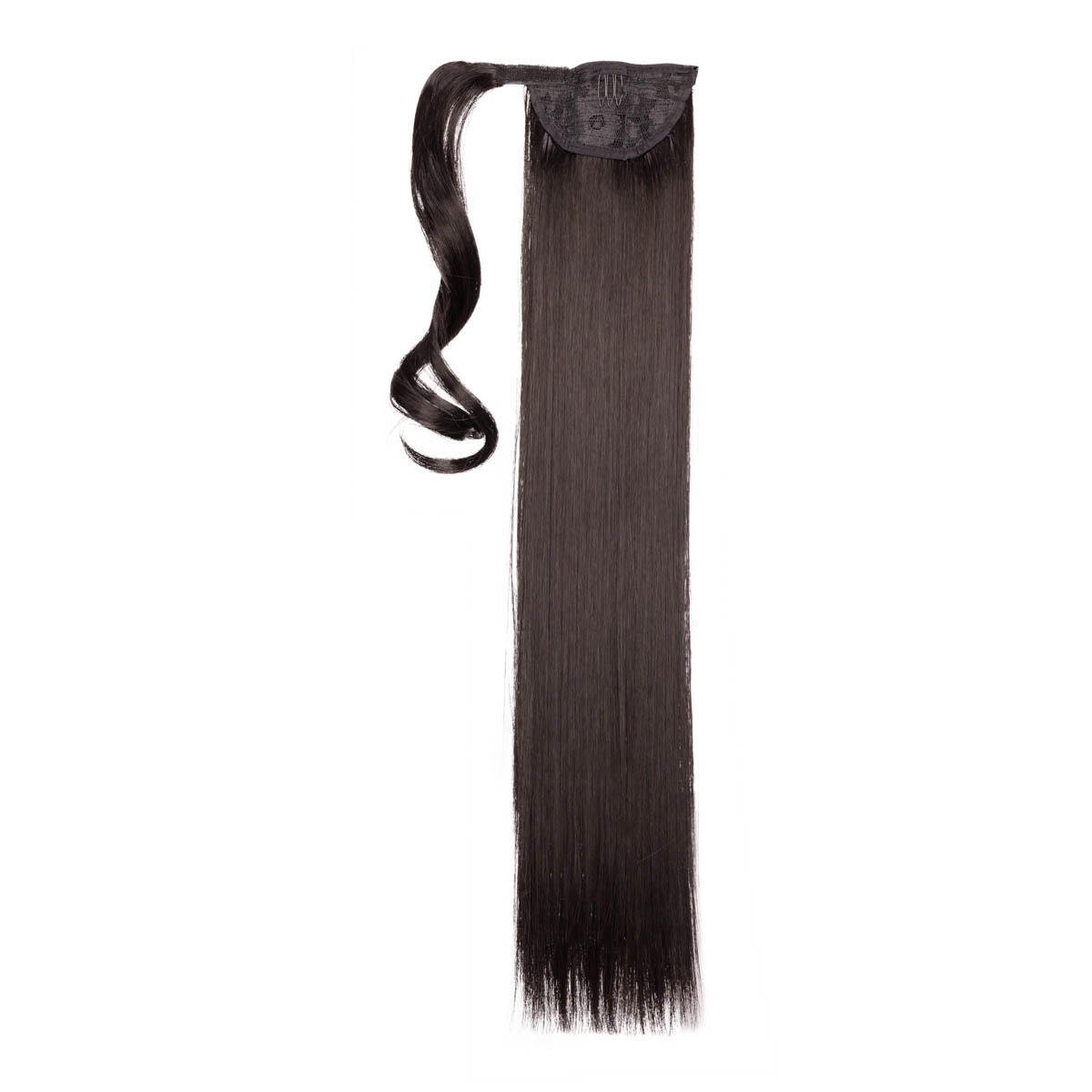 Clip-in Ponytail Synthetic 1.2 Black Brown 50 cm