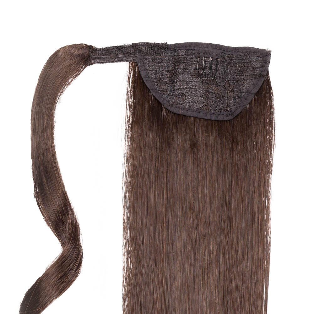 Clip-in Ponytail Synthetic 2.0 Dark Brown 50 cm