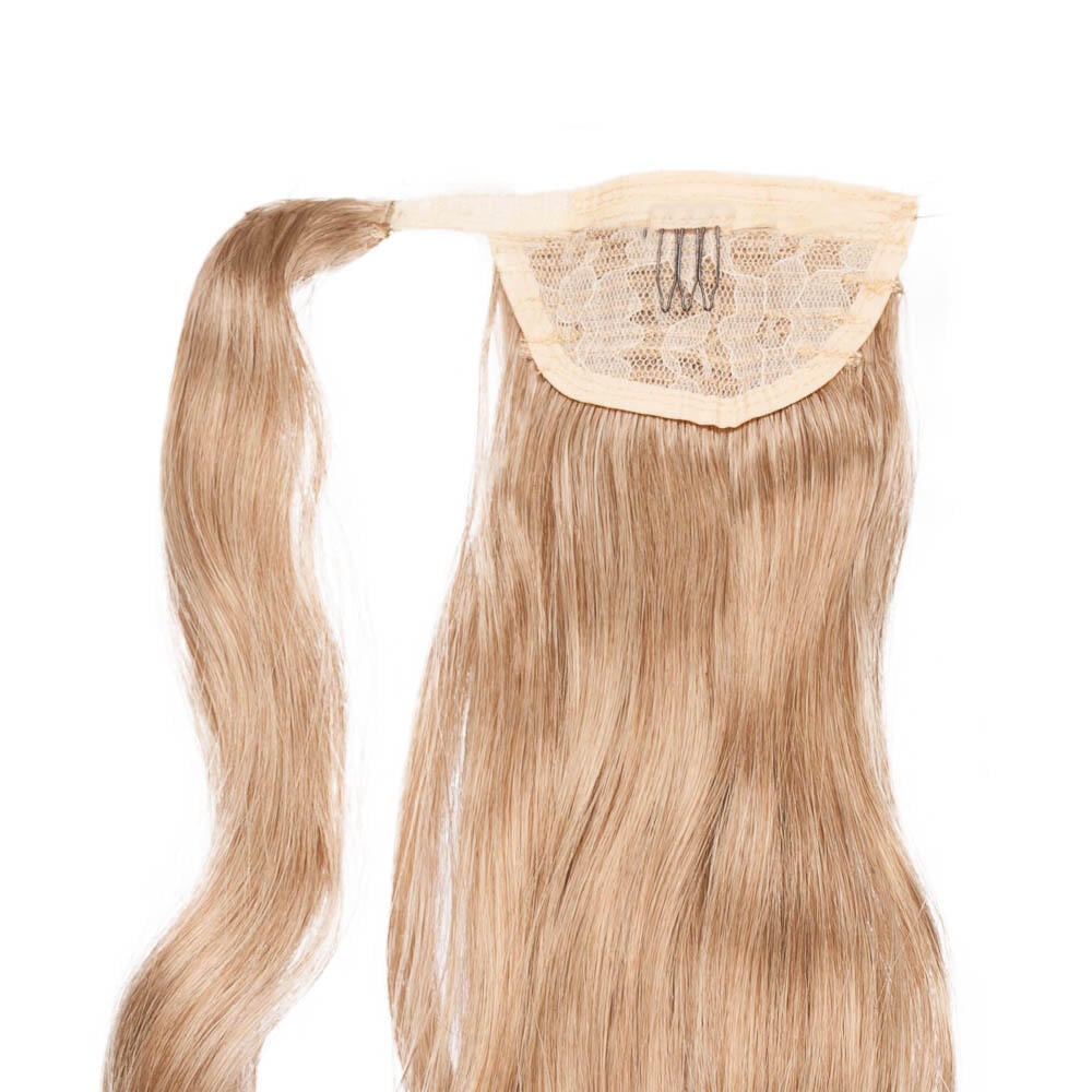 Clip-in Ponytail Synthetic Beach Wave 4.1 Cendre Ash Brown 50 cm