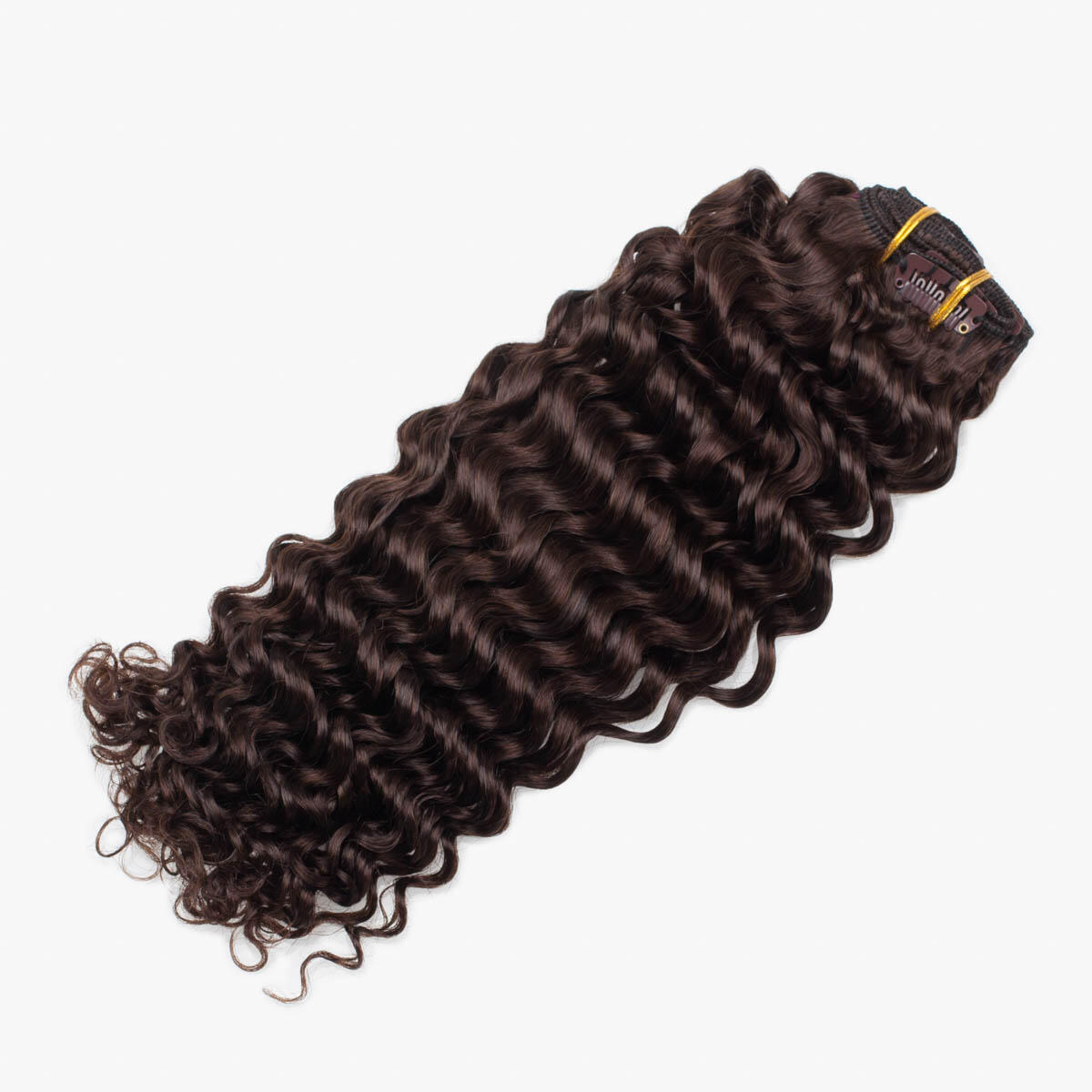 Clip-on set Curly 7 pieces 2.2 Coffee Brown 40 cm