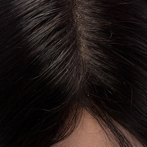 Lace Wig Human Hair 1.1 Intense Black 55 cm