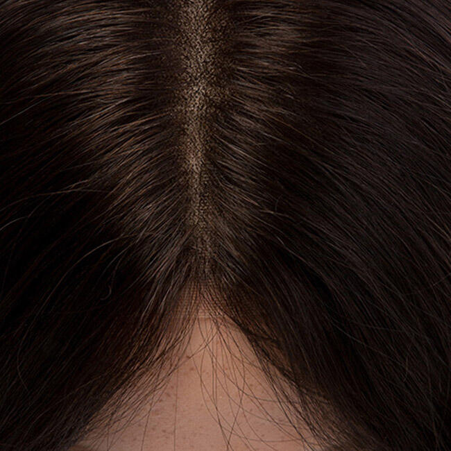 Lace Wig Human Hair 2.0 Dark Brown 30 cm