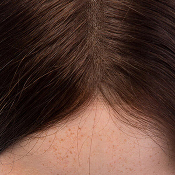 Lace Wig Human Hair 2.3 Chocolate Brown 55 cm