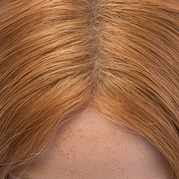 Lace Wig Human Hair 6.3 Copper 45 cm