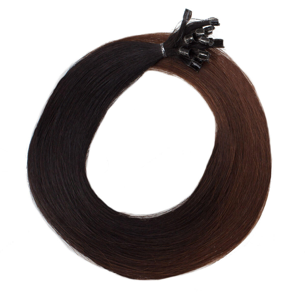 Nail Hair Premium O1.2/2.0 Black Brown Ombre 50 cm