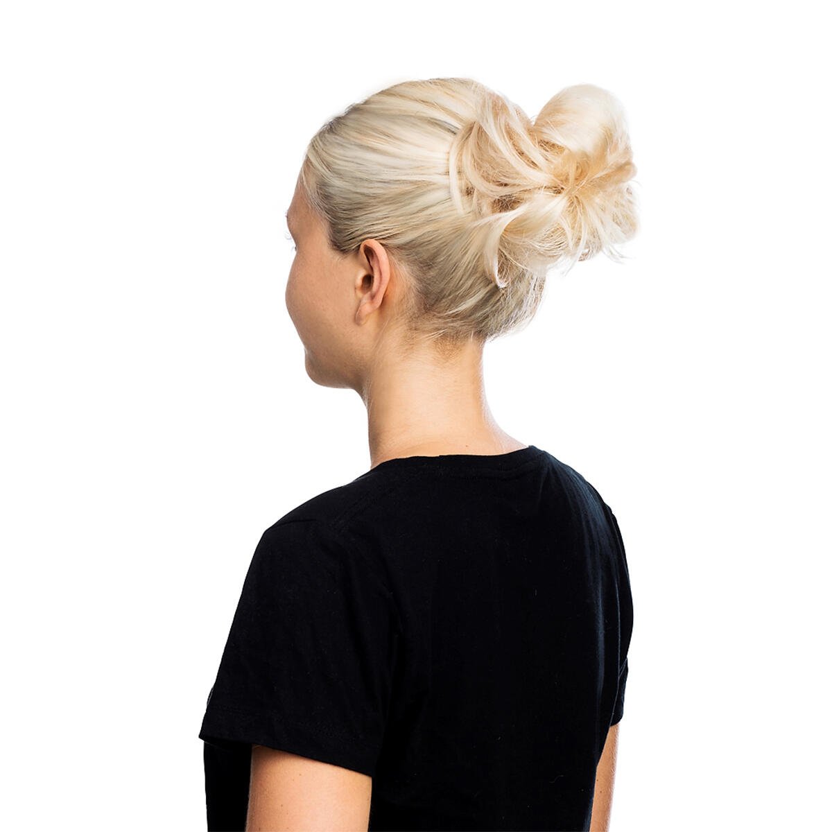 Volume Hair Scrunchie 40 G Scrunchie with real hair M7.3/10.8 Cendre Ash Blonde Mix
