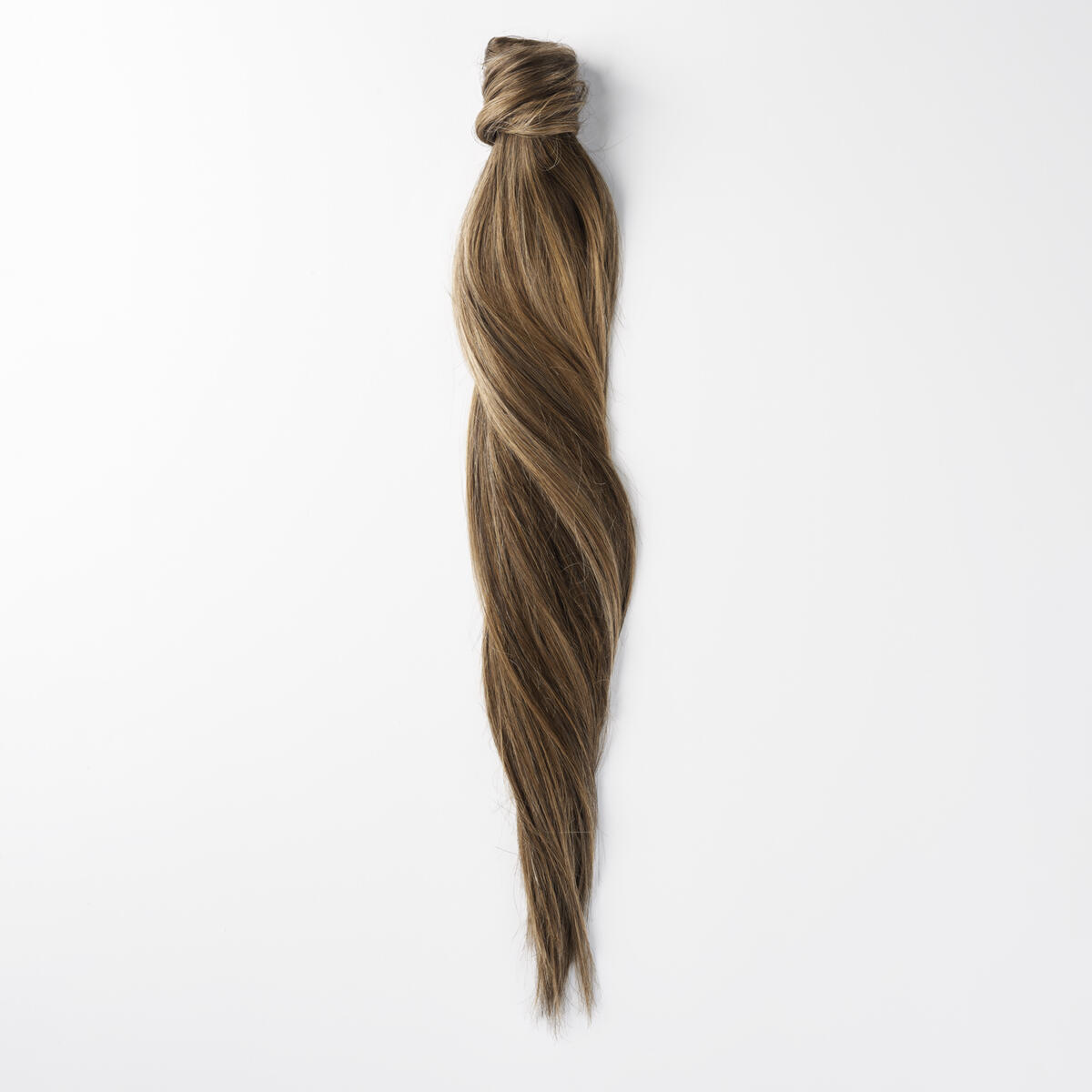 Clip-in Ponytail Ponytail made of real hair B2.3/5.0 Hazelnut Caramel Balayage 30 cm