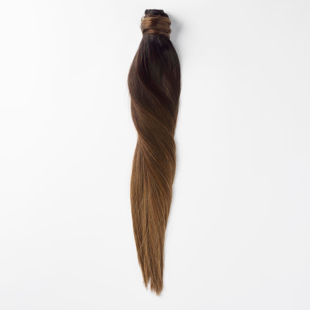 Clip-in Ponytail Ponytail made of real hair C1.2/5.0 Deep Brown ColorMelt 40 cm