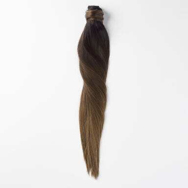 Clip-in Ponytail Ponytail made of real hair C1.2/5.0 Deep Brown ColorMelt 60 cm