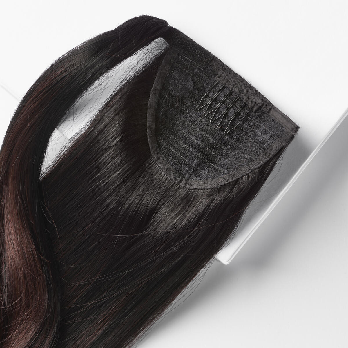 Clip-in Ponytail Ponytail made of real hair B1.0/6.12 Cherry Infused Black Balayage 50 cm
