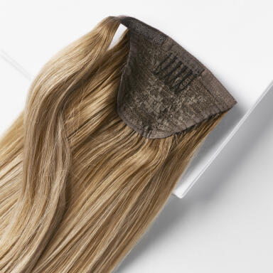Clip-in Ponytail Made of real hair C2.0/7.4 Caramel Bronde ColorMelt 50 cm