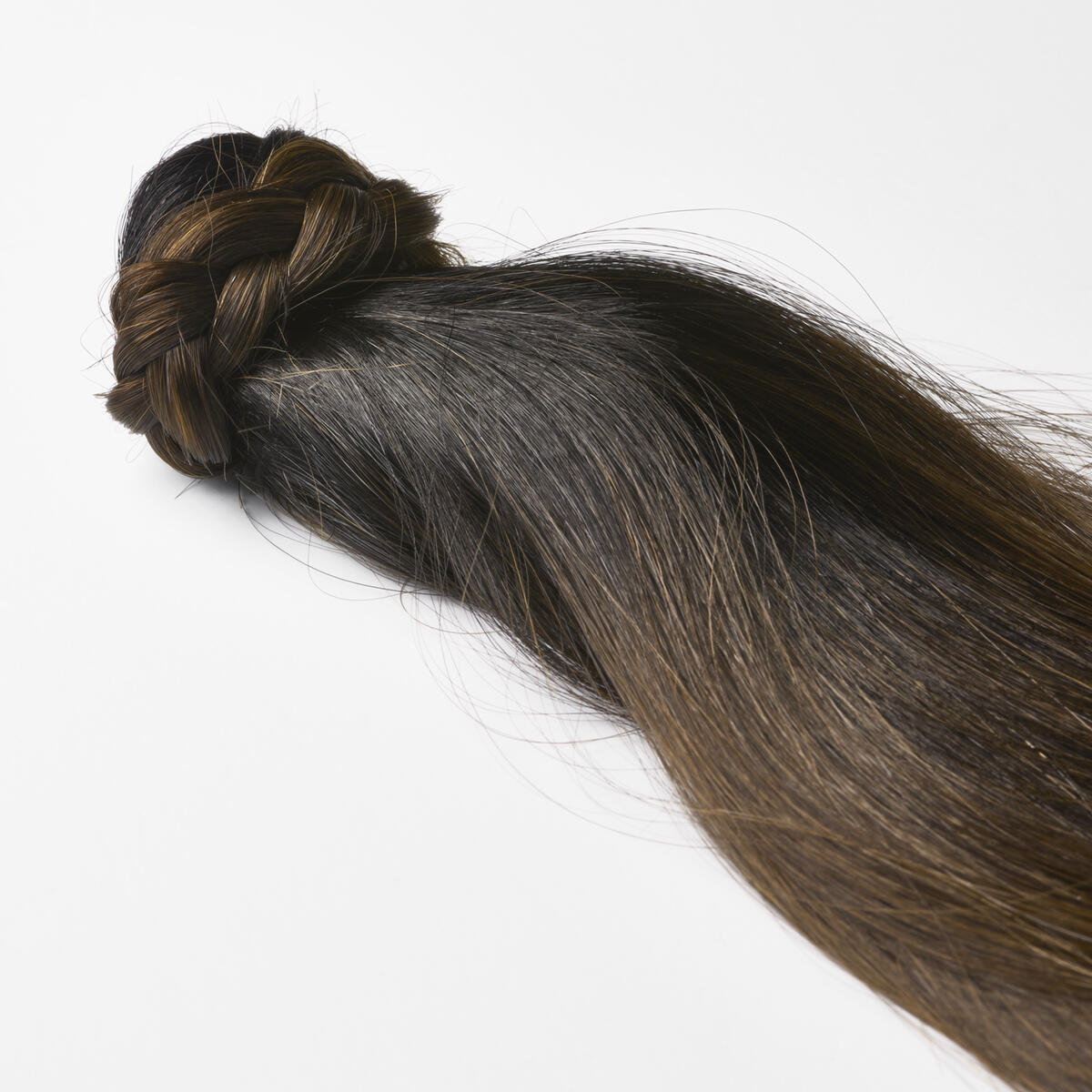 Clip-in Ponytail Made of real hair C1.2/5.0 Deep Brown ColorMelt 30 cm