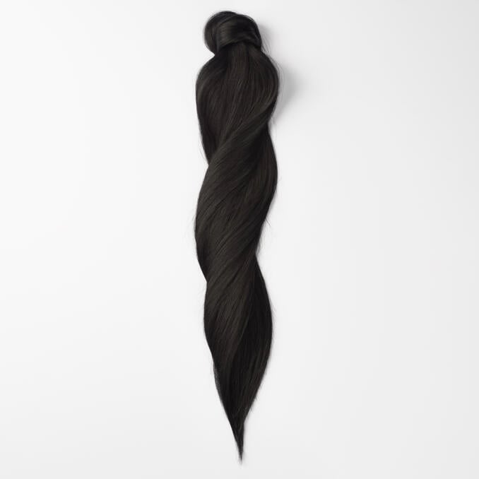 Clip-in Ponytail Ponytail made of real hair 1.0 Black 80 cm