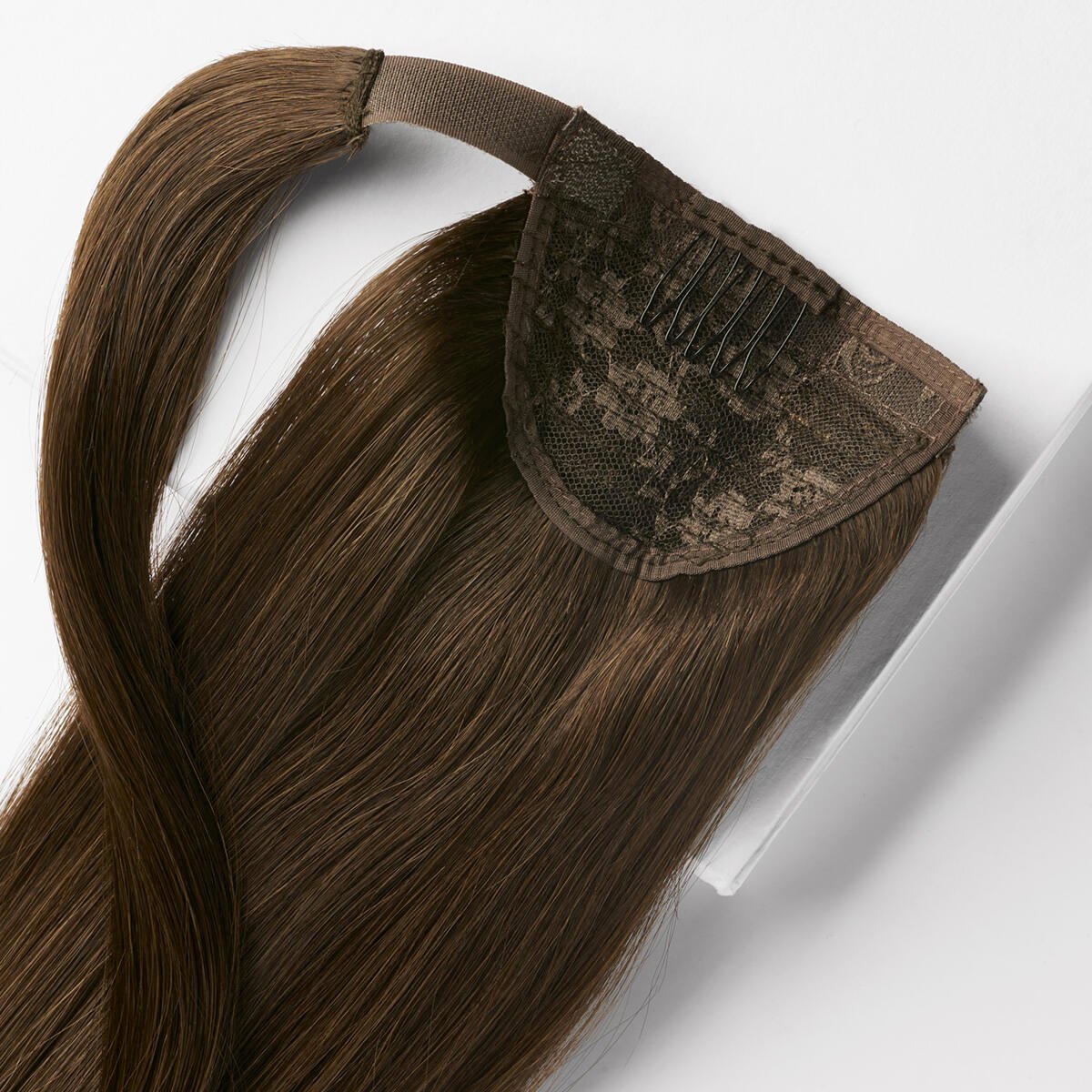 Clip-in Ponytail Ponytail made of real hair 2.2 Coffee Brown 40 cm