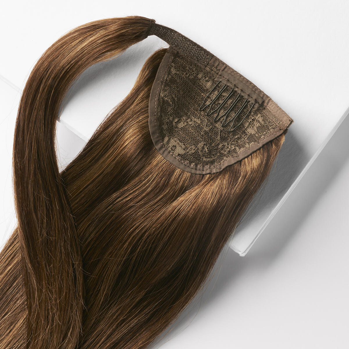 Clip-in Ponytail Made of real hair M2.3/5.0 Chocolate Mix 40 cm