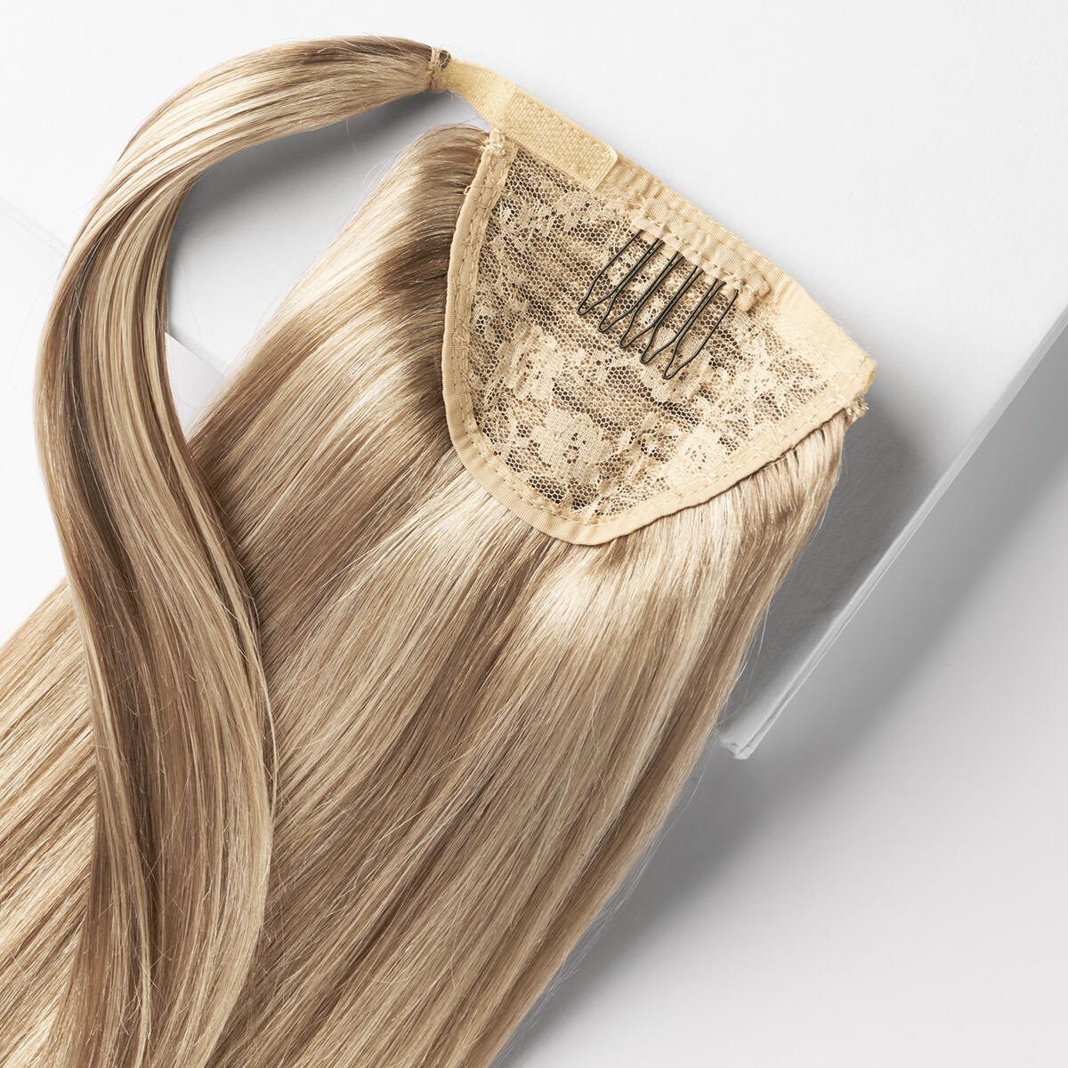 Clip-in Ponytail Ponytail made of real hair M7.1/10.8 Natural Ash Blonde Mix 40 cm