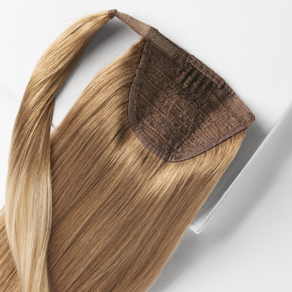Clip-in Ponytail Ponytail made of real hair O7.3/10.8 Cendre Ash Blond Ombre 40 cm