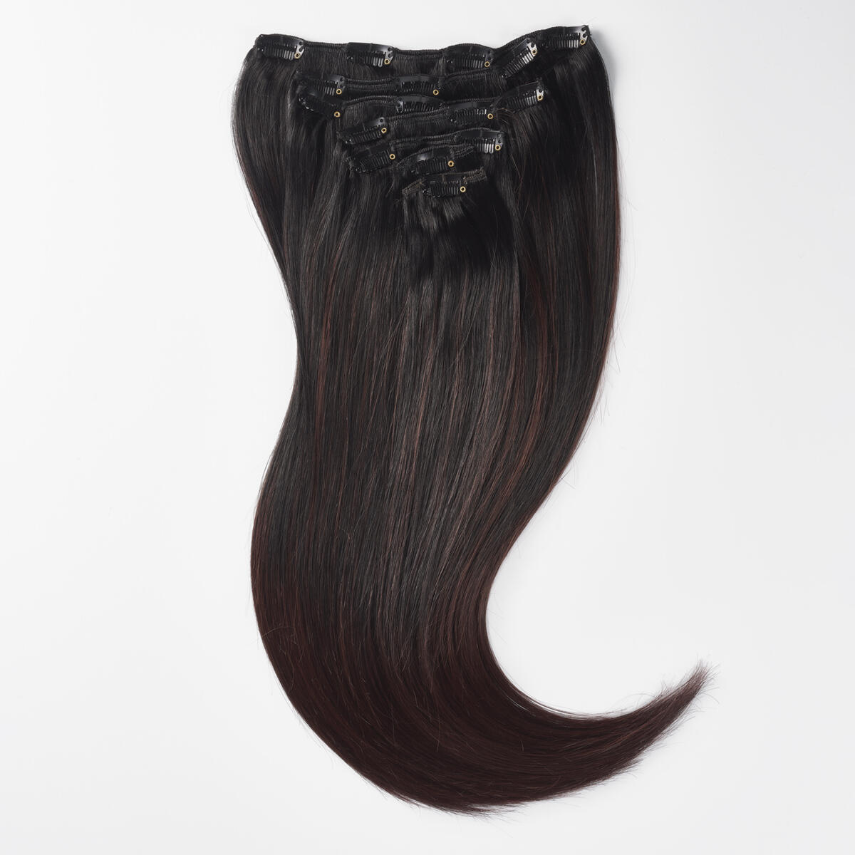Clip-on set 7 pieces B1.0/6.12 Cherry Infused Black Balayage 50 cm