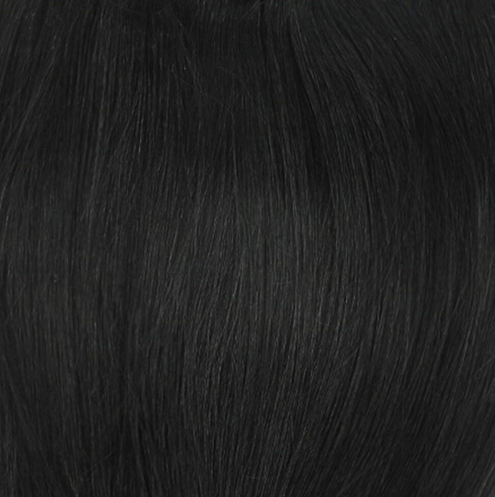 Clip-in Ponytail Ponytail made of real hair 1.0 Black 30 cm
