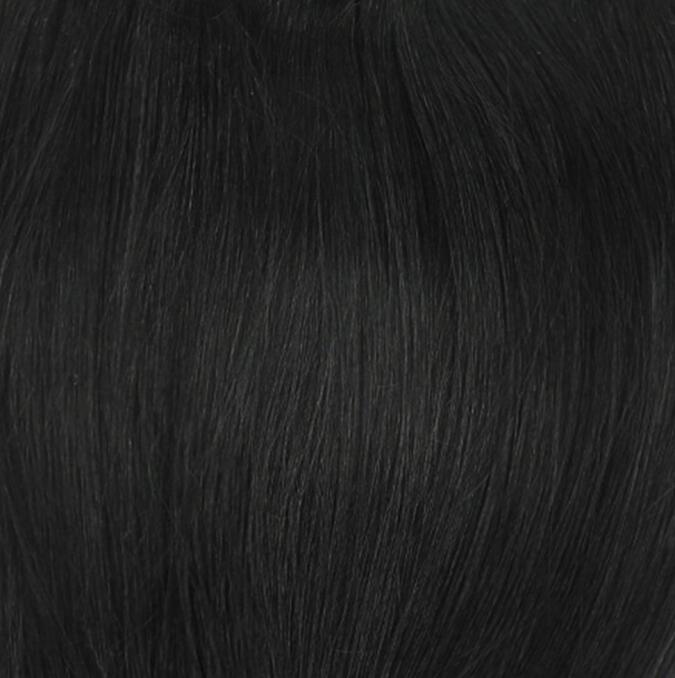 Lace Wig Made of real hair 1.0 Black 55 cm