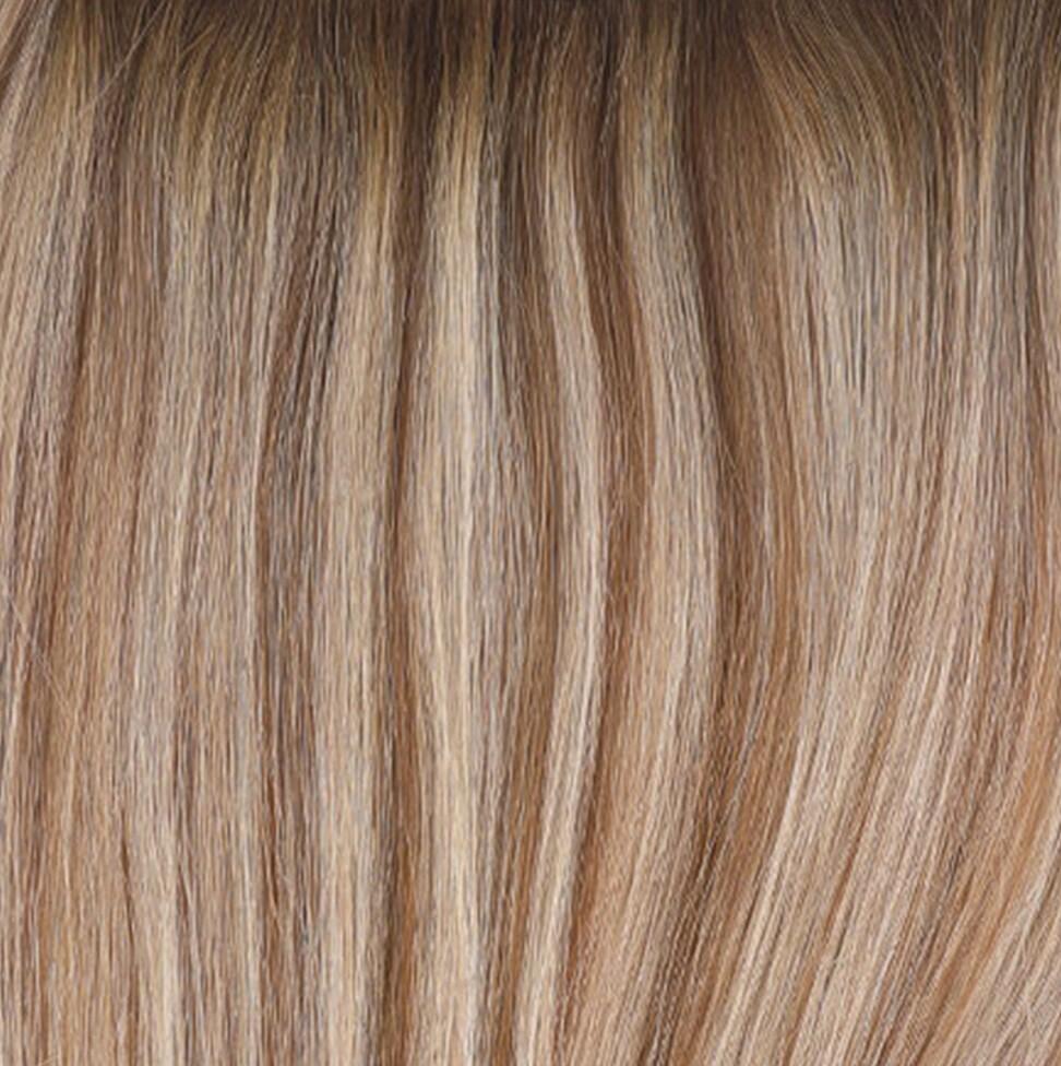 Sleek Clip-in Ponytail Made of real hair B5.1/7.3 Brown Ash Blonde Balayage 50 cm