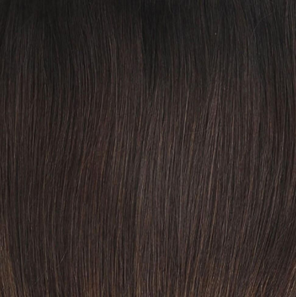 Clip-in Ponytail Ponytail made of real hair C1.2/5.0 Deep Brown ColorMelt 40 cm