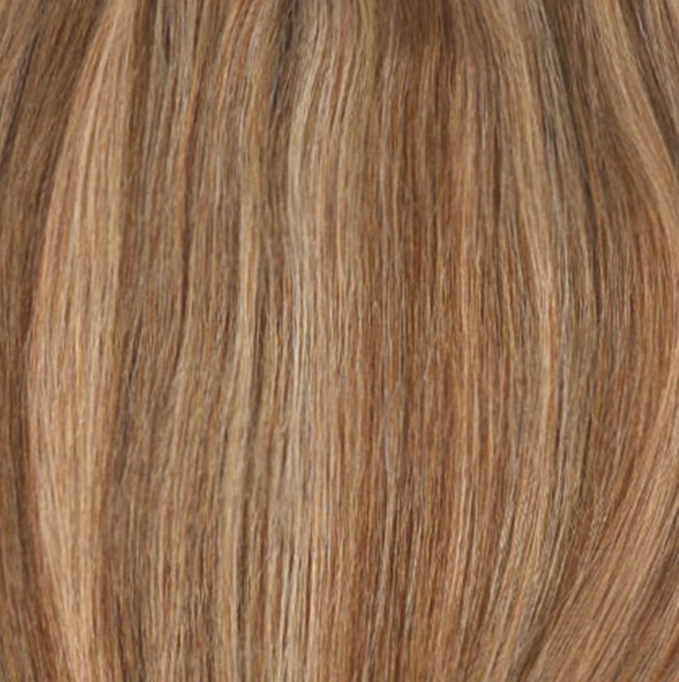 Clip-in Ponytail Ponytail made of real hair M5.0/7.4 Golden Brown Mix 30 cm