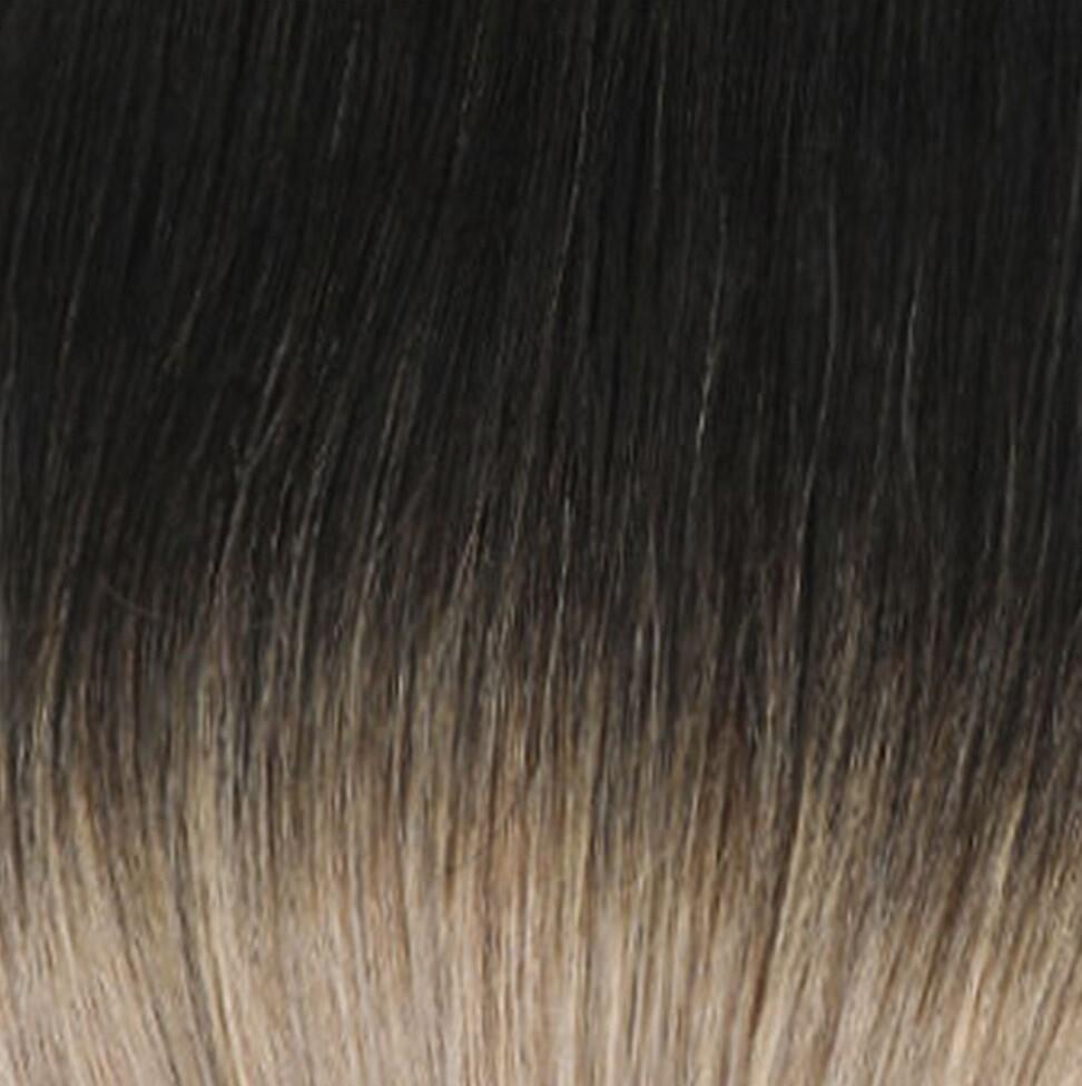 Nail Hair Premium Straight O1.2/10.5 Black Brown/Grey 40 cm