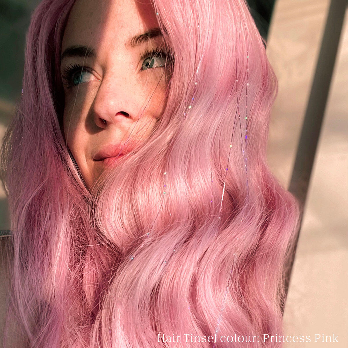 Hair Tinsels Princess Pink 120 cm