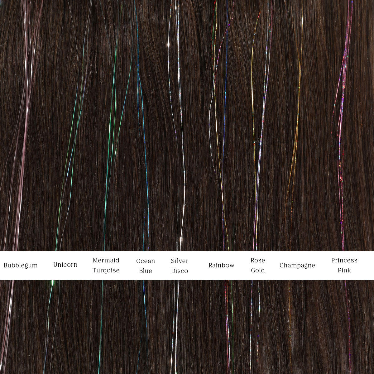 Hair Tinsels Silver Disco 120 cm